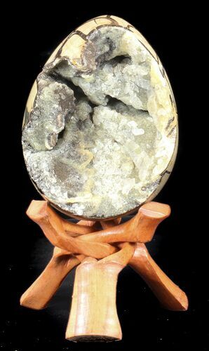 Septarian Dragon Egg Geode - Yellow Calcite #37126